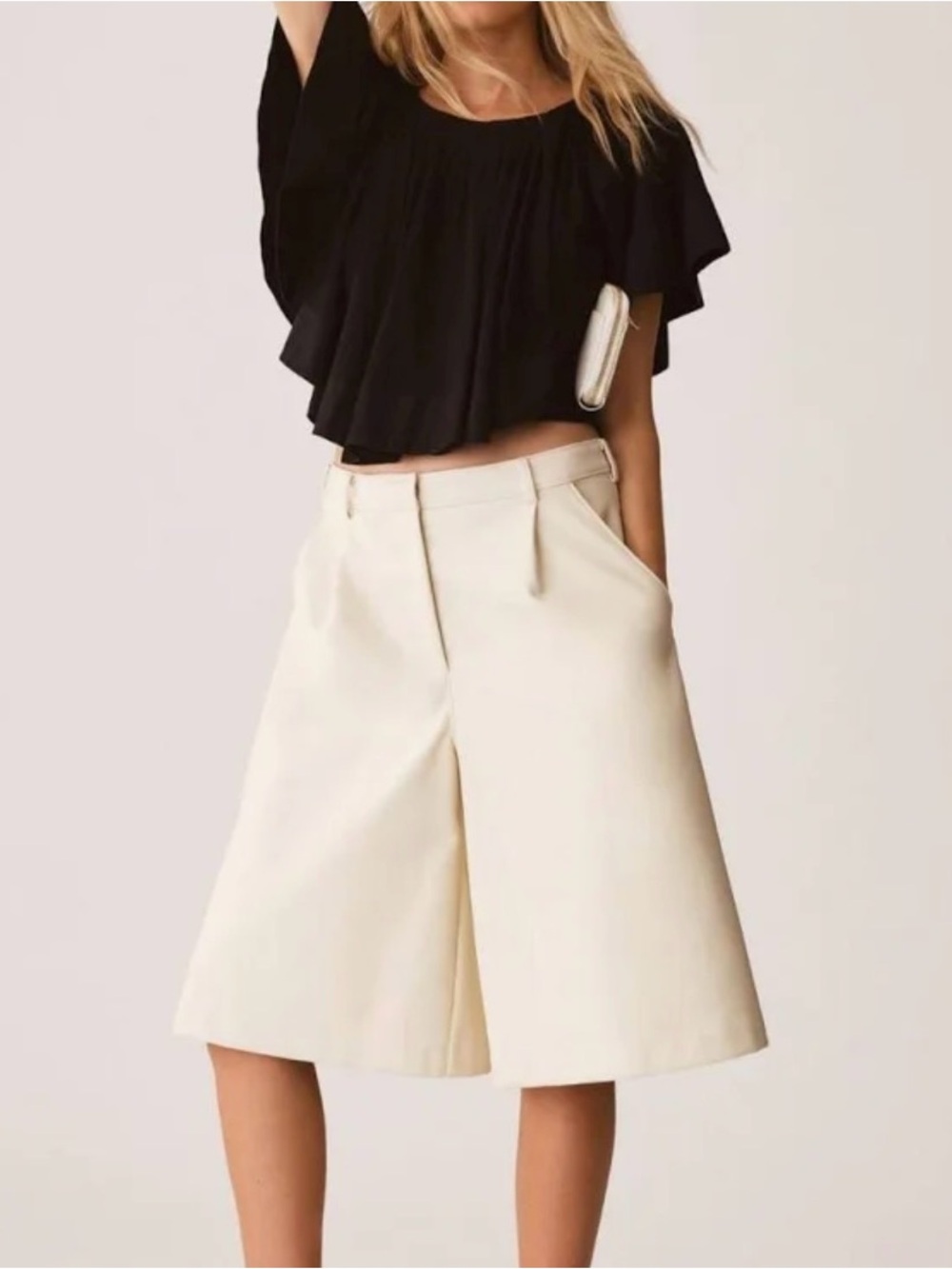 Anthropologie Maeve Black Ruffled Swing Blouse - Size Large (L)